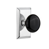 Studio Plate with Black Porcelain Door Knob