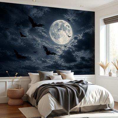 Papier peint adhésif auto-adhésif Spooky Halloween Sky