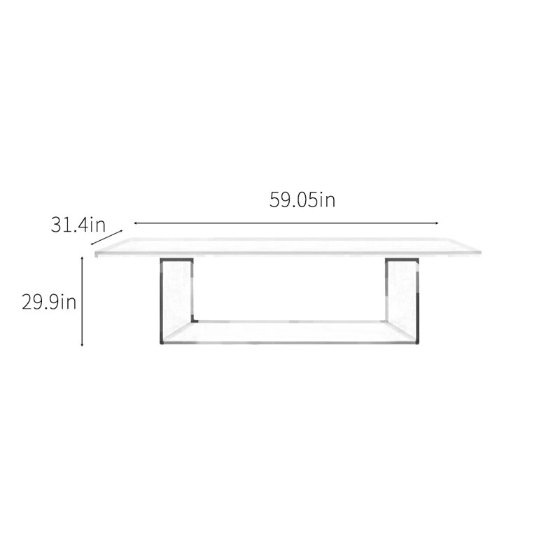 Lindgren, H 29,9 po x L 59,05 po x l 31,4 po