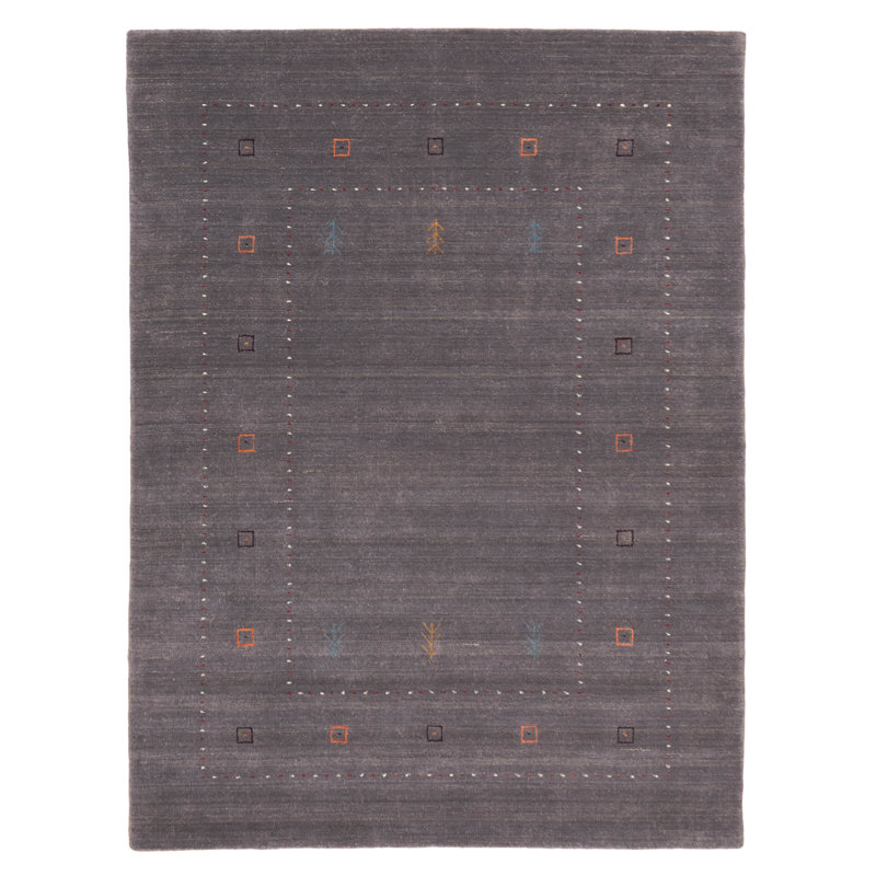 Tapis gris Kashkuli Gabbeh 5 pi 2 po x 6 pi 11 po