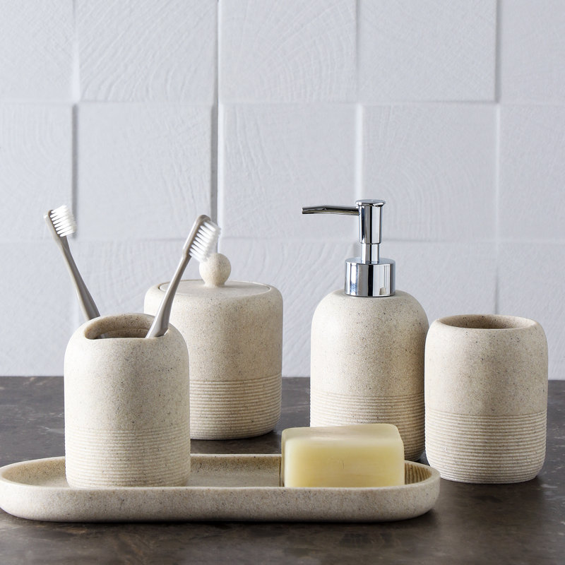 Ensemble d'accessoires de salle de bain Ahzaria, 5 pièces