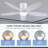 48“Low Profile Ceiling Fan with Lights & Remote, 5-Speed Wind, Dimmable 3-Color LED, Reversible DC Motor,Timer, Memory Function for Bedroom/Living Room/Patio Use-894669013