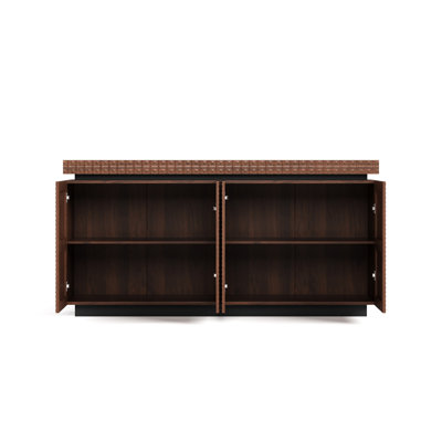 Sideboard Buffet Cabinet,Modern Accent Storage Sideboard, Luxurious Floor Cabinet Buffet with Freestanding Anti Dumping for Kitchen, Living Room, Entryway, Hallway,58.3" Wide 4-Door Sideboard