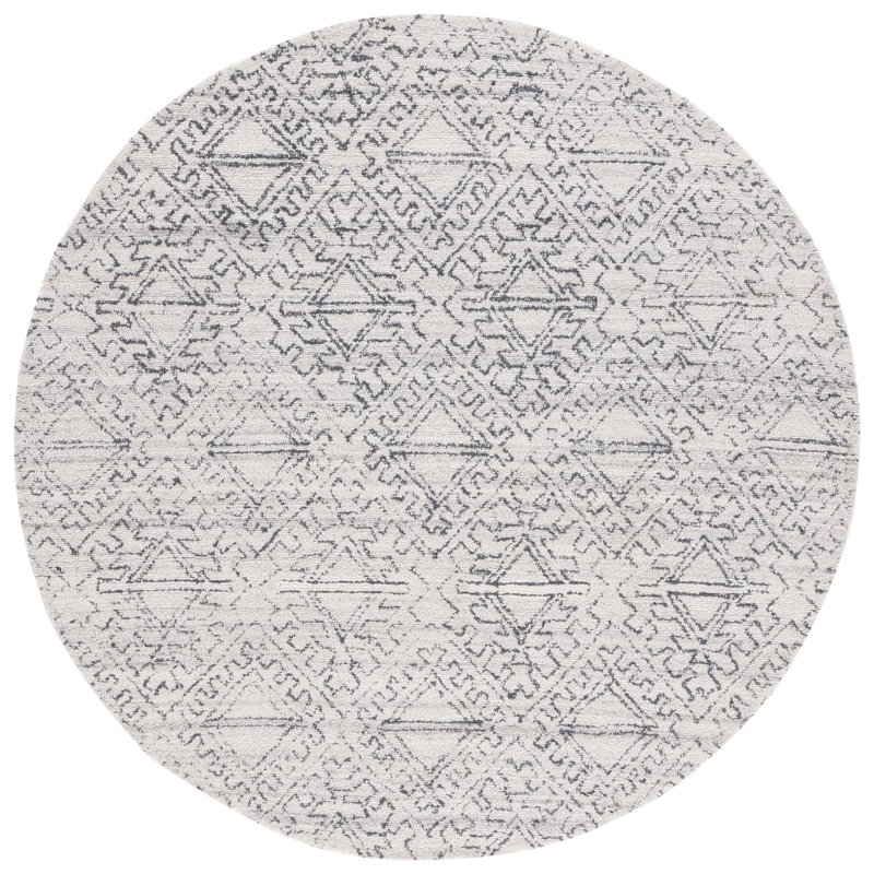 Tapis Casablanca 241 ivoire / noir Casablanca, Rond 6 pi