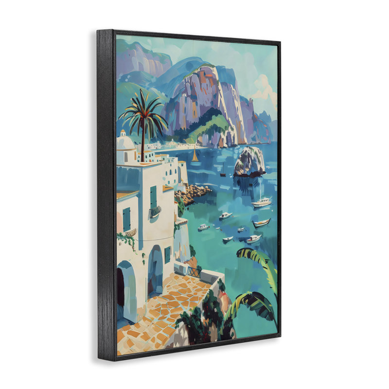 «In the Bay Nautical Coast», estampe numérique, design par LSR Design Studio, H 18 po x l 12 po, Giclée encadrée noir minuit