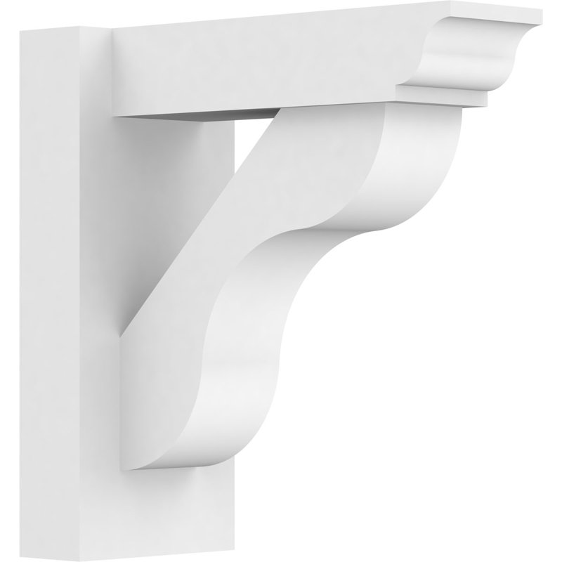 Persienne en PVC de qualité architecturale avec extrémités traditionnelles Carmel, H 12 po x P 12 po, L 5 po