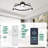 28In. Modern Flush Mount Ceiling Fan With Starry Lights And APP Control For Bedroom