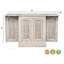 Bar extensible en bois massif avec support à verres à pied et rangement pour bouteilles-2564837
