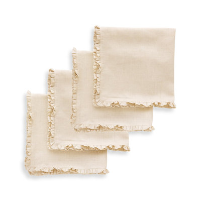 Juliette Ruffle - 100% Pure Linen Dinner Napkins