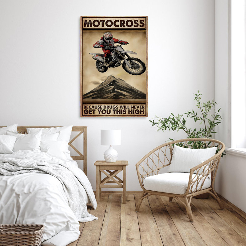 «Kristmar Motocross», impression sur toile, H 14 po x l 11 po x P 1,25 po