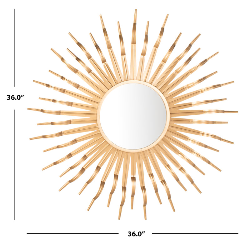 Fabiana Iron Flat Wall Mirror, Gold