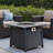 28-Inch Iron Square Propane Fire Pit Table