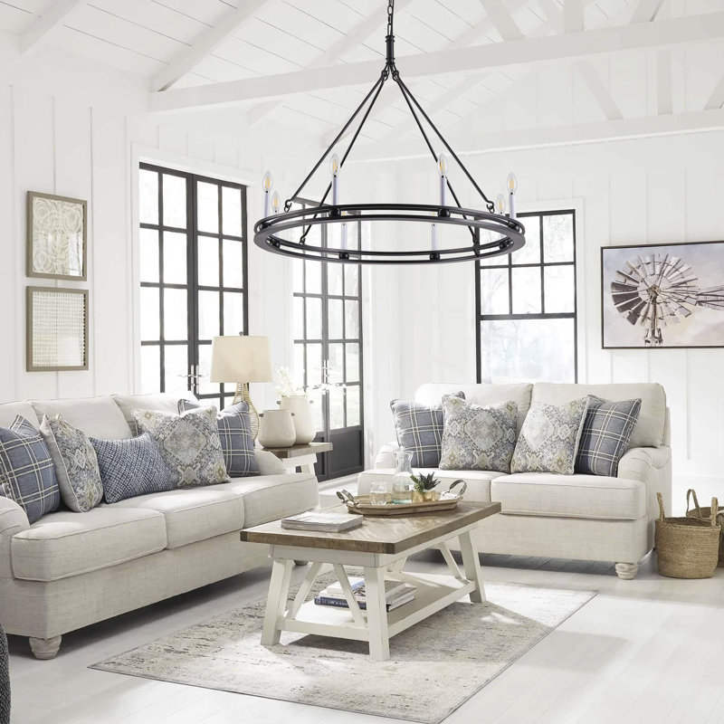 Solveiga 8 - Light Iron Dimmable Globe Chandelier