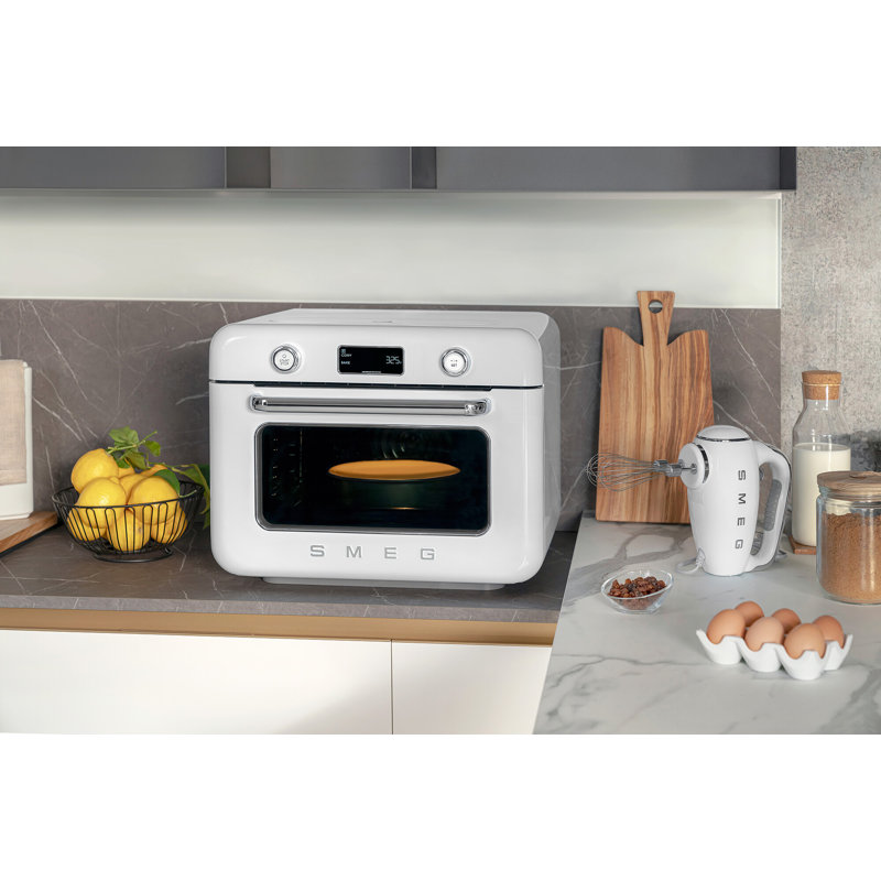 Combi Countertop Air Fry Oven With Steam, White Glossy