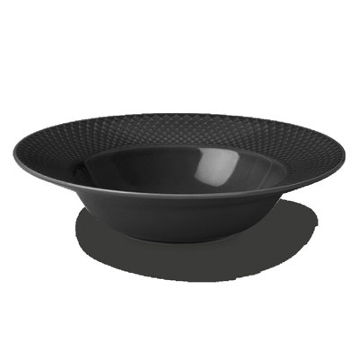 Rhombe Earth Soup Plate Dia 9.6" Slate