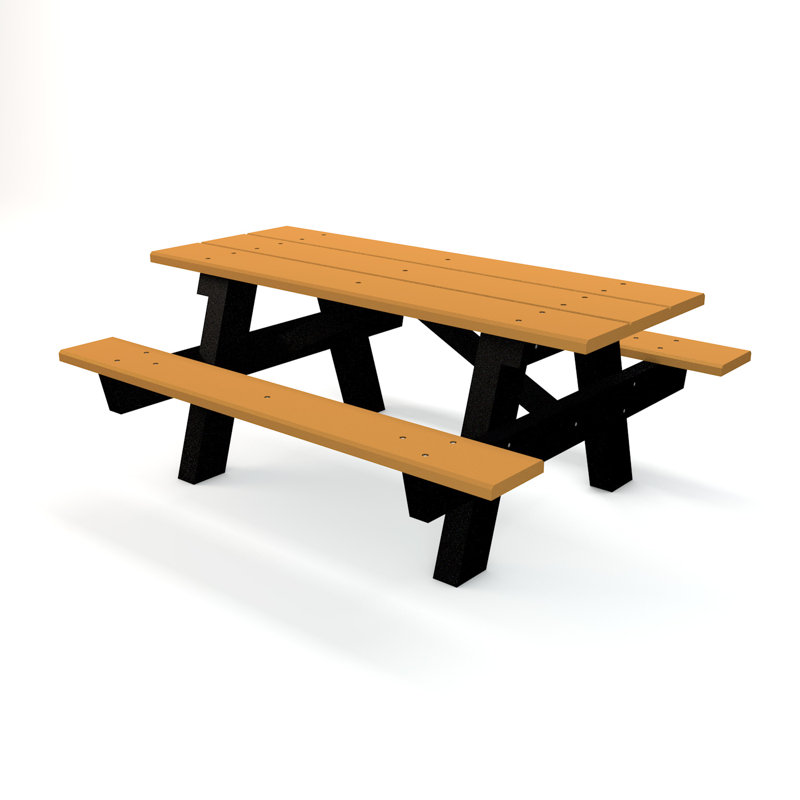 Montelongo A-Frame Picnic Table, None, Brown, 6'