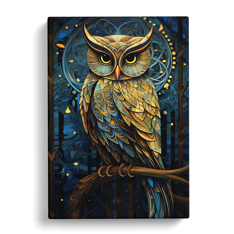 Owl - Wrapped Canvas, 50cm H x 35cm W x 3cm D