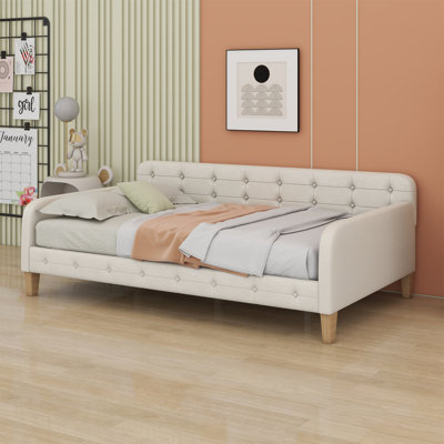 Upholstered Daybed With Support Legs