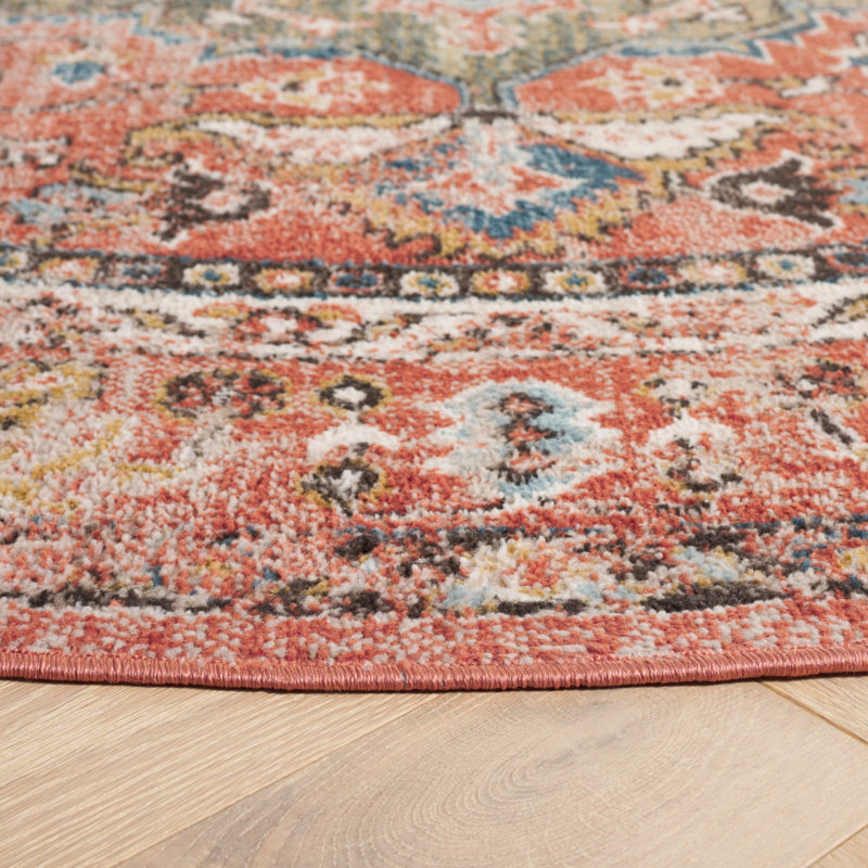 Monaville Performance Oriental Rug, Round 6'7"