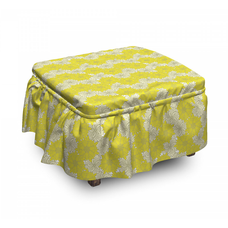 Housse pour repose-pieds floral