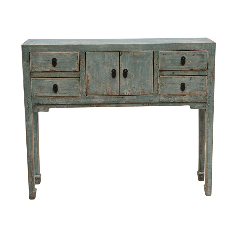 39'' Console Table, Soft Aqua