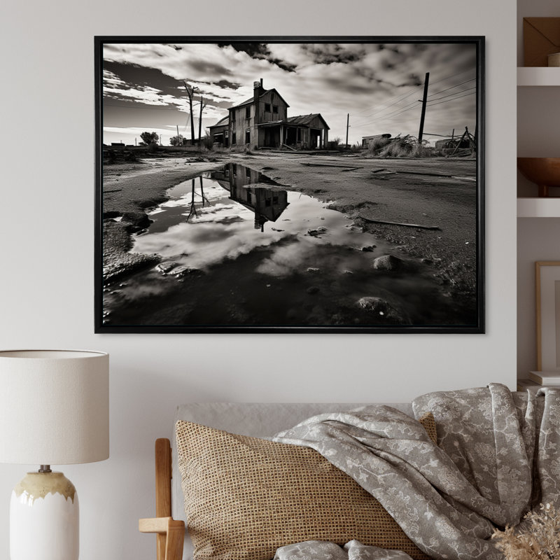 Exploration urbaine pittoresque, H 30 po x l 40 po x P 1,5 po, Cadre flottant noir