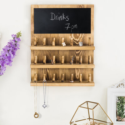 Jerod Wall Mounted Jewelry Ring Holder with Chalkboard