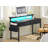 Small Computer Desk With 2 Drawers & LED Lights,Home Office Desks With Side Pocket And Monitor Stand-931550596-939457989