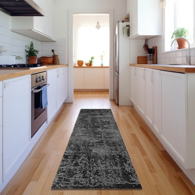 Premium Machine Washable Cerrito AMF559 Gray Rug