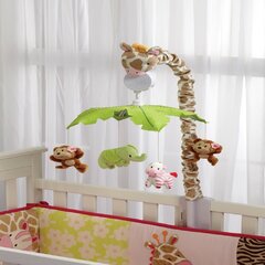 Orchid Bloom Chevron Musical Crib Baby Mobile Trend Lab