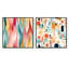 Urban Mute Tones - Ensemble de 2 collages carrés à formes abstraites-101846938-101846939