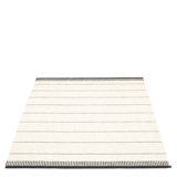 Belle Hand Loomed Striped Area Rug in Black