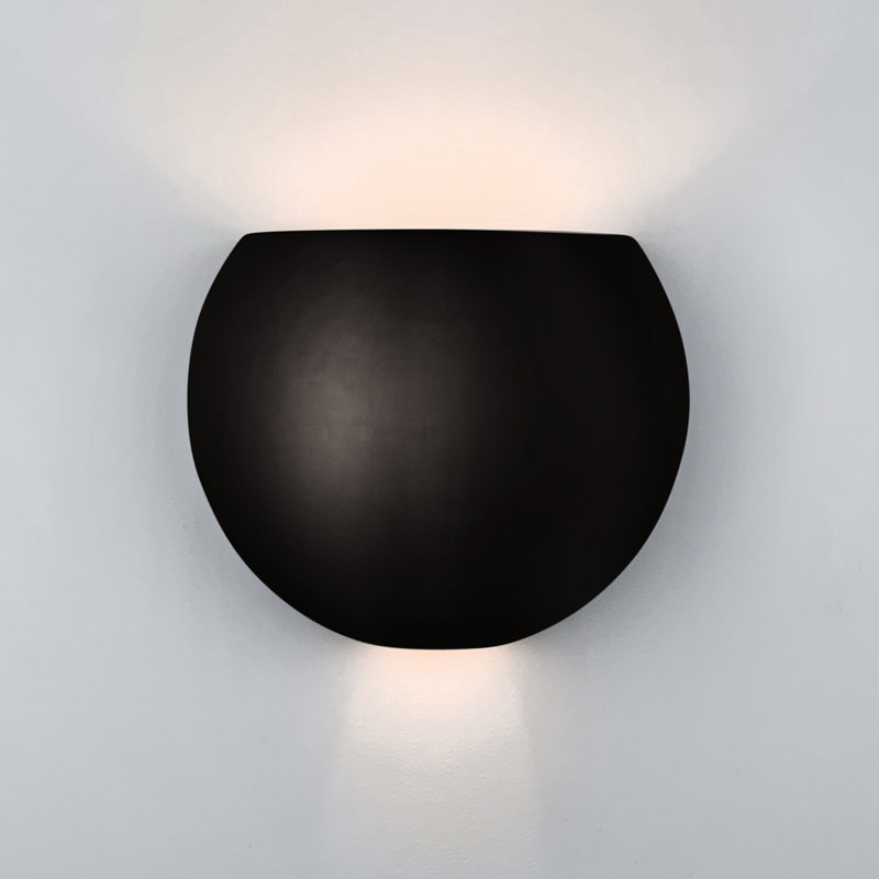 Applique murale 9,5 po Globe Curacoa Up Down, Noir, Oui