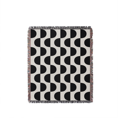 Demi Geometric  Cotton Throw Blanket