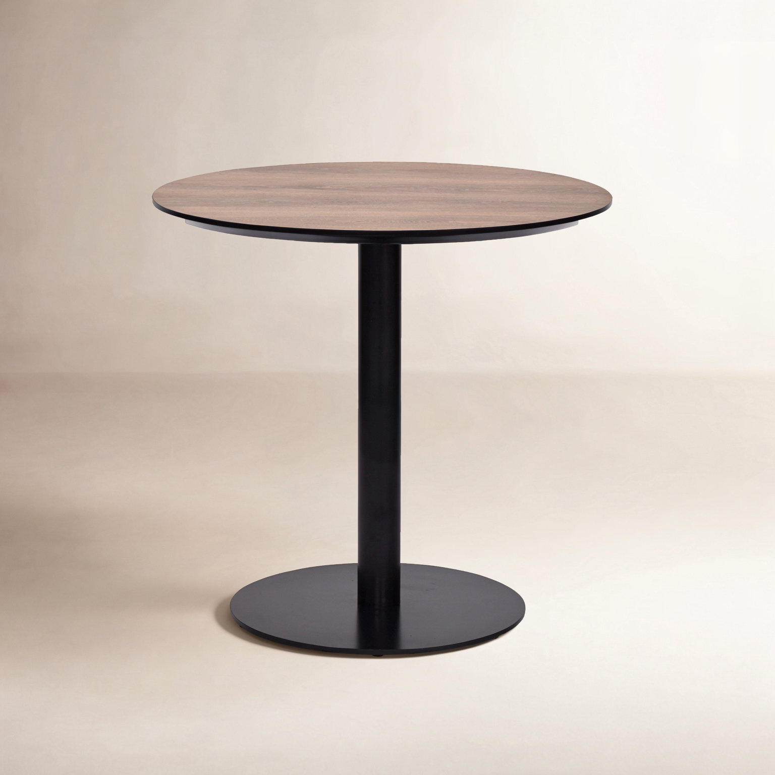 Abode 31.5'' Round Dining Table, Walnut, Black