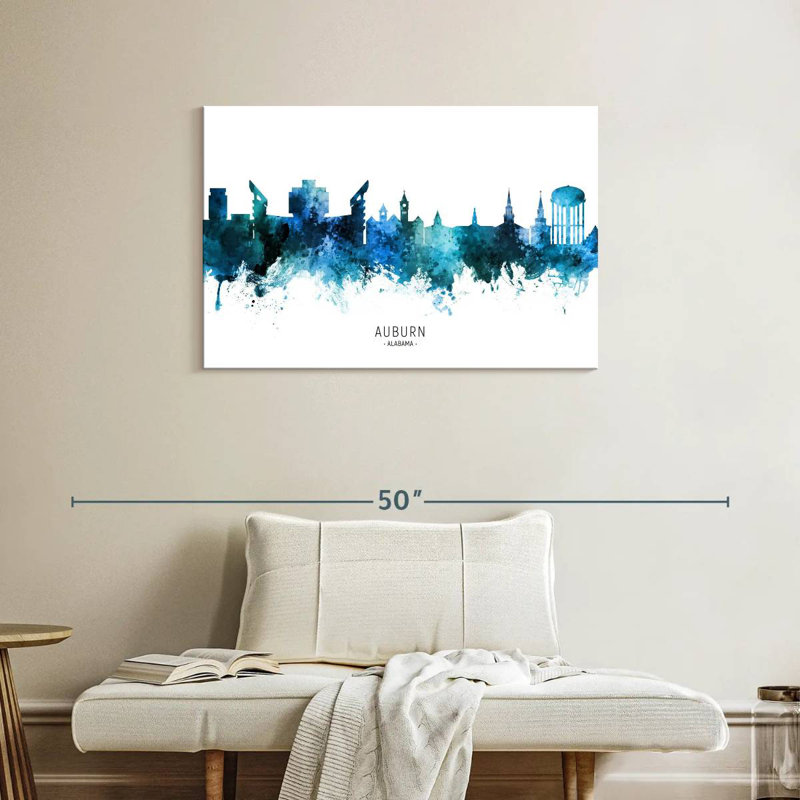 Nicci Auburn Alabama Skyline I, H 24 po x l 36 po