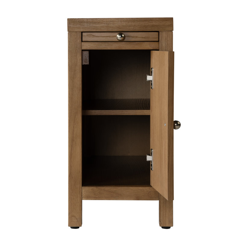 Table de bout avec rangement Celine, Naturel
