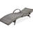 Grey Outdoor Chaise Lounge Chairs Of 2, Patio Recliner With Side Table, 5-Level Adjustable , Modern, 80'' Table And For Leisure Time-1698670642
