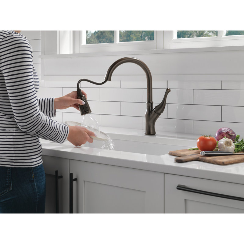 Ophelia Pull Down Single Handle Kitchen Faucet, Venetian Bronze