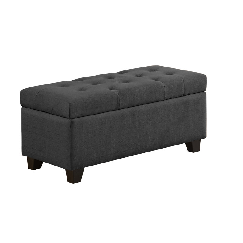 Banc de rangement rembourré Defazio, Anthracite