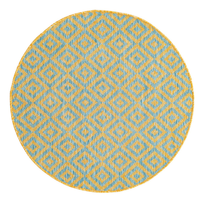 Jill Zarin Costa Rica Outdoor Rug, Round 3'1"
