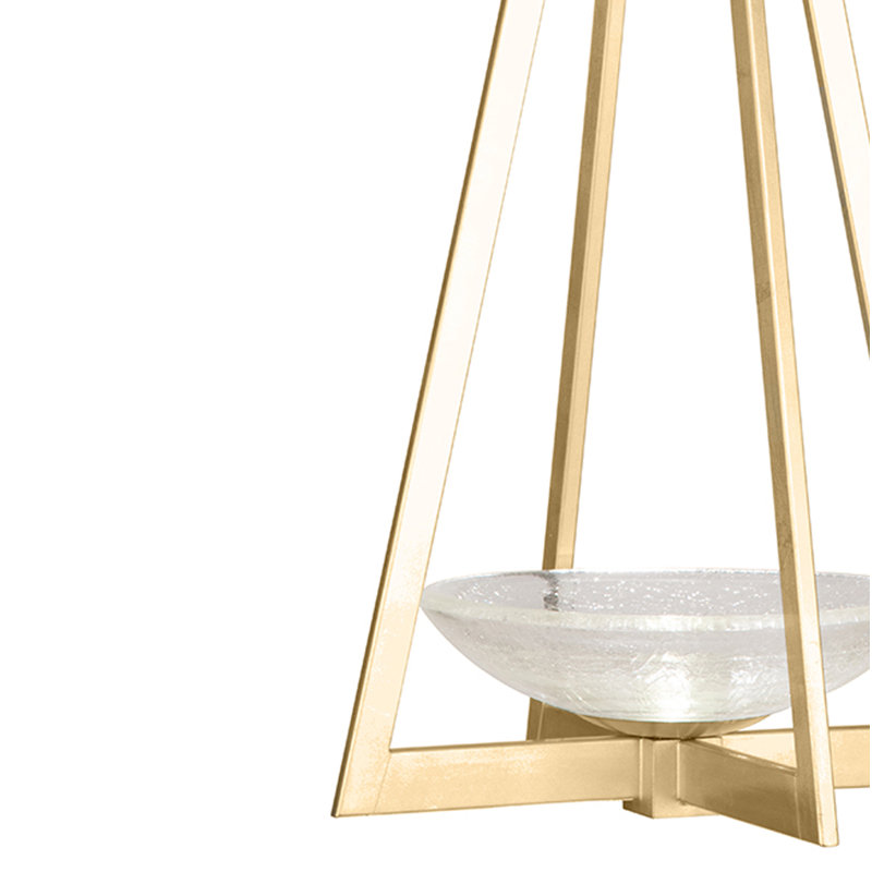 Delphi 2 - Light Geometric Chandelier, Gold