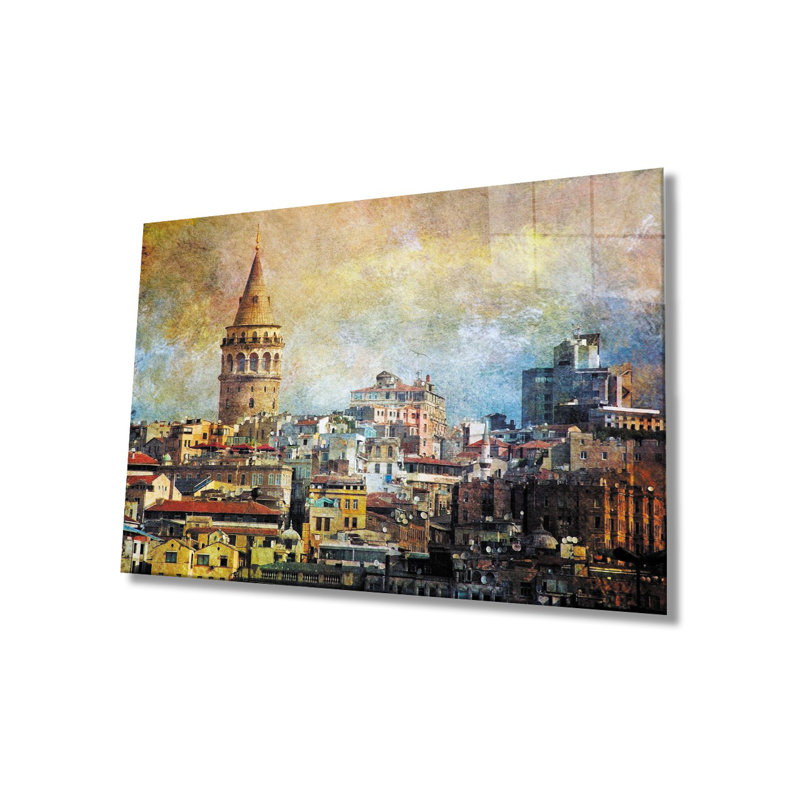 Élégante peinture décorative en verre trempé 18,1 po x 28,3 po | 100% verre trempé, épaisseur: 0,16 pouce | Superbe œuvre d'art pour la décoration intérieure, le salon et les espaces de bureau, durable et facile à nettoyer