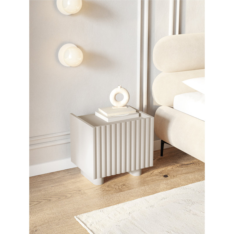 Taelen 48cm W Manufactured Wood Bedside Table