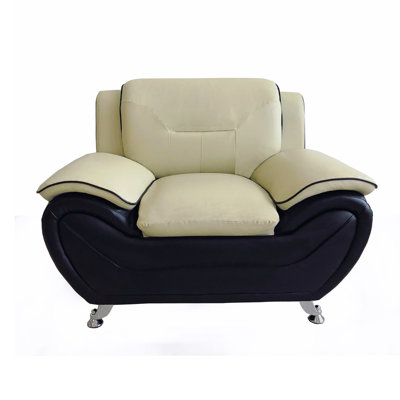 Fauteuil club en similicuir de 120,14 cm de large Sanuel