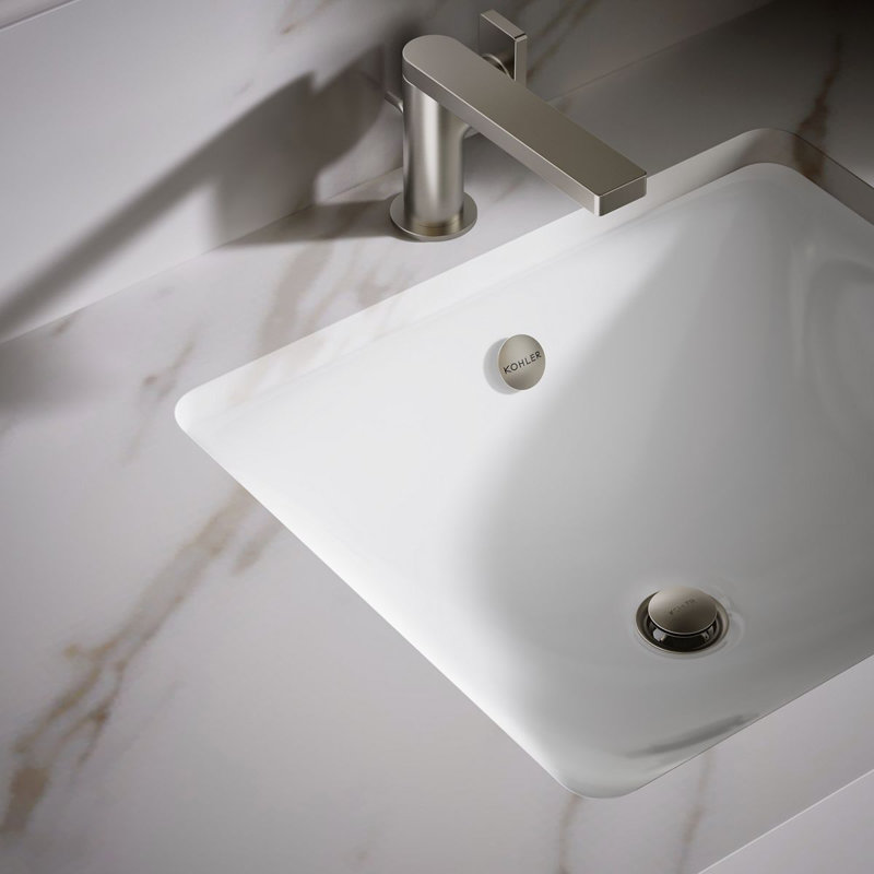 Iron Plains Dual-Mount Bathroom Sink, White