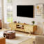 Meuble télé Mid-Century moderne avec portes coulissantes pour téléviseur de 65 po ou moins