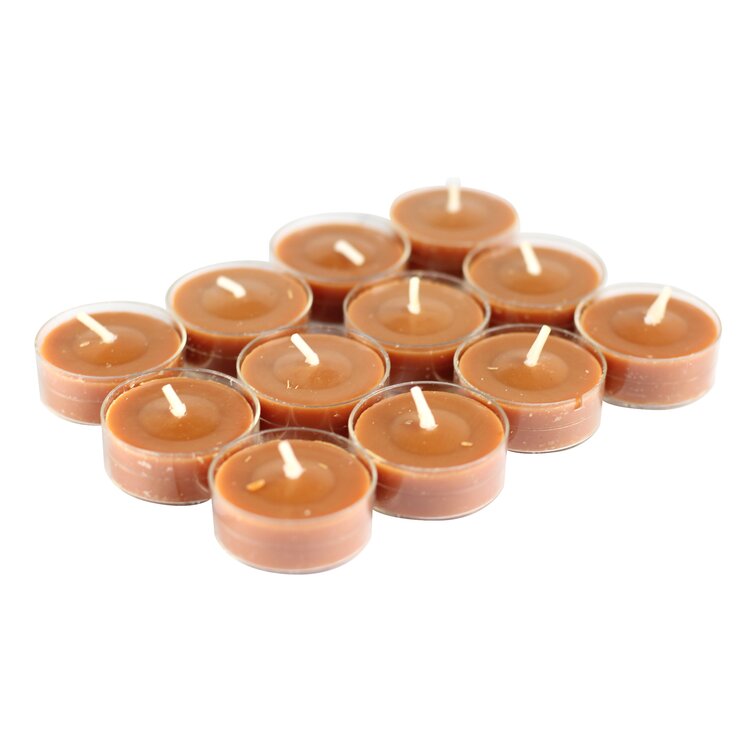 Rain Lissed Oak Leaf Scented Tealight Candle with Plastic Holder