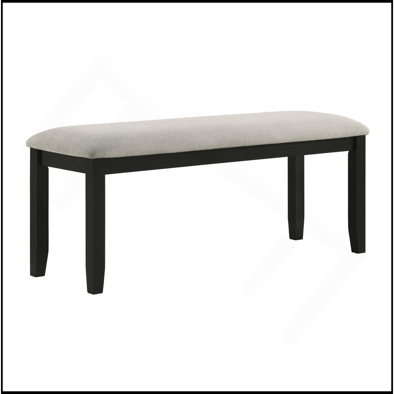 1pc noir gris banc salle à manger tissu d'ameublement cuisine salle à manger meubles en bois