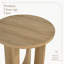 Ensemble de table contemporaine 3 pièces avec table basse ronde et 2 tables de bout-999545698
